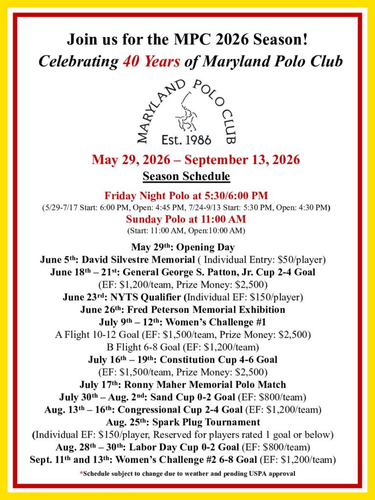 MPC Season Schedule 2026